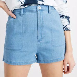 MADEWELL Chambray Denim Camp Shorts w/Patch Pockets M